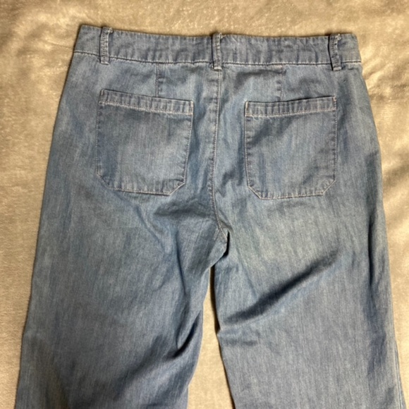 NWOT Forever 21 Wide Leg Boho Denim Pants - Picture 3 of 8